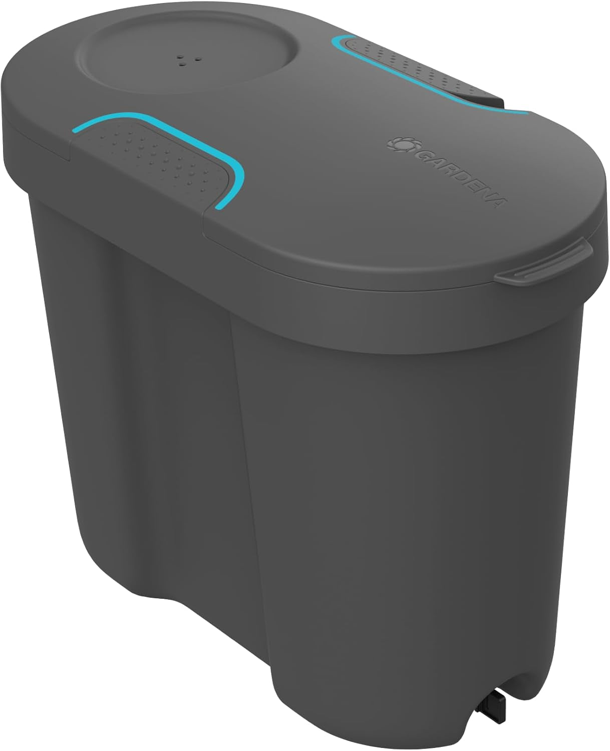 Gardena Water Tank: Depósito de agua para uso interior y exterior, ampliable con tubo de distribución y conector, 10,5 l (13367-20), negro; turquesa