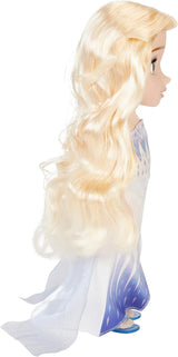 Muñeca Elsa de Frozen 2 de Disney: muñeca articulada de 35 cm de altura con un vestido icónico de moda y cabello largo y suelto para mayor diversión, para niñas de 3 años en adelante, 214894