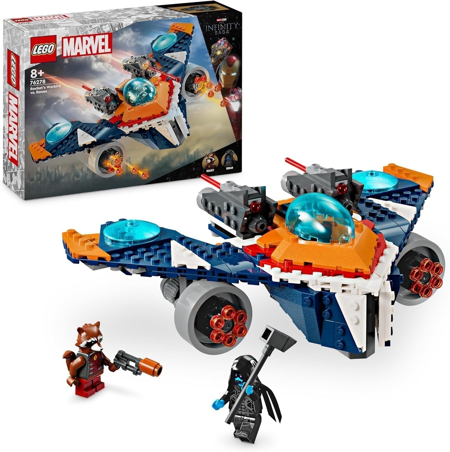 Nave espacial LEGO Marvel Rockets vs. Ronan Nave espacial para construir Guardianes de la galaxia Figura de superhéroe Juguete de regalo para niños y niñas 8 años 76278 Juegos de construcción Besuche den LEGO-Store Single
