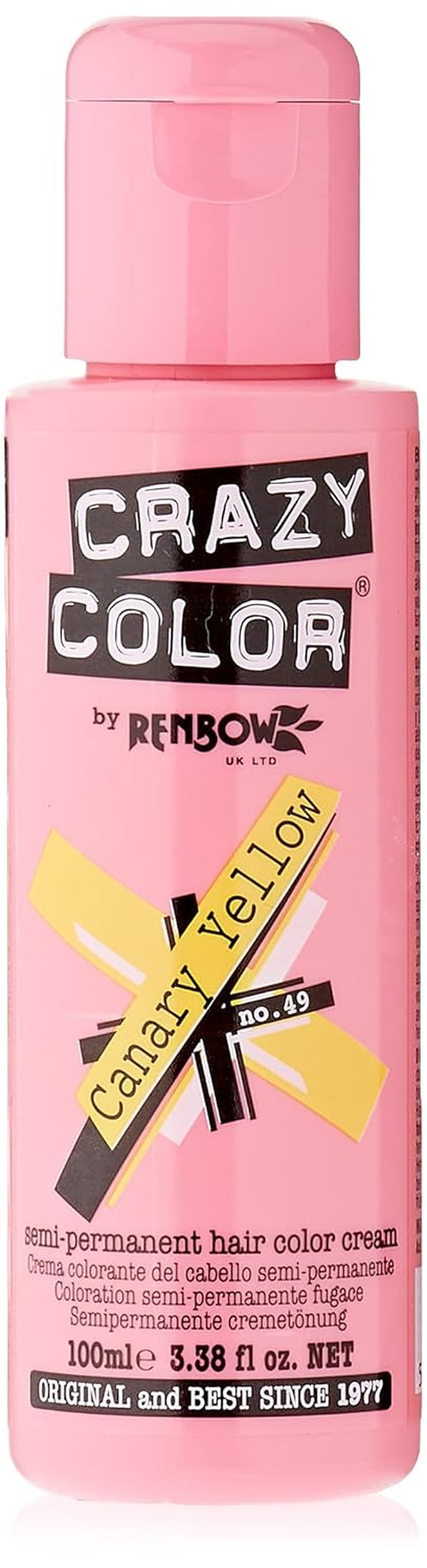 Coloración capilar semipermanente GO TOXIC UV en crema, 100 ml (1 pack) Naty Shop Tinte para el cabello 49 Amarillo canario 100 Ml (1 pack)