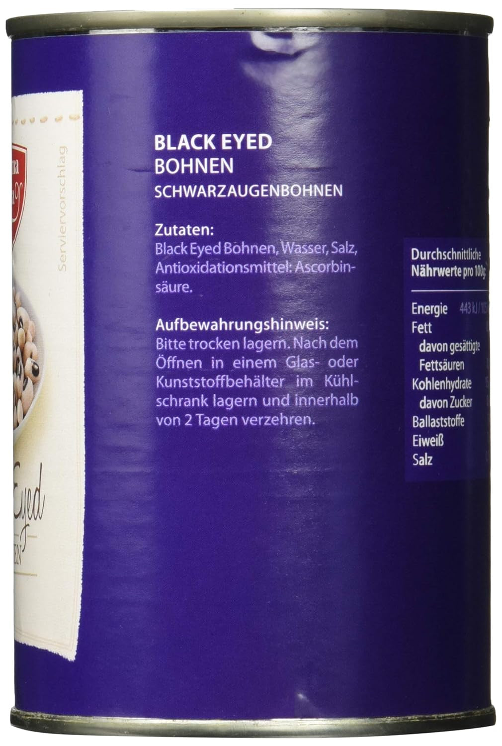 Frijoles de ojos negros, paquete de 12 (12 x 425 ml)