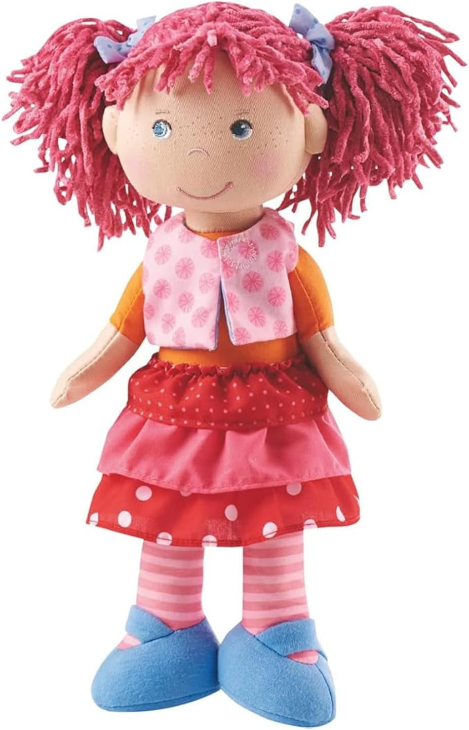 Muñeca HABA Lily Lou - Muñeca de tela suave a partir de 18 meses - 30 cm con ropa y pelo - Compañera de juegos ideal para niños pequeños - 1302842001