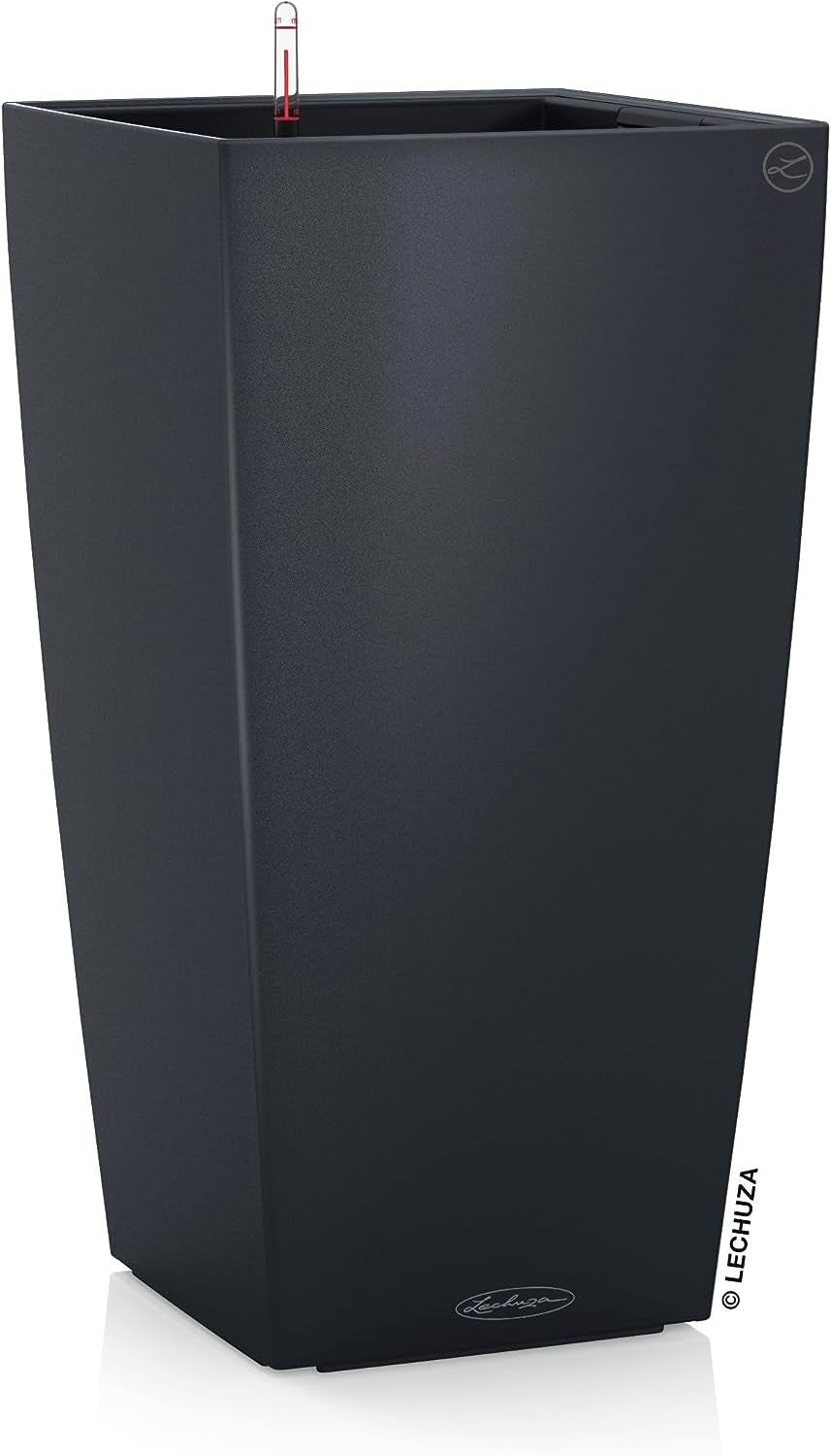 LECHUZA CUBICO Color 30 gris pizarra 13138, 29,5x29,5x56,5 cm