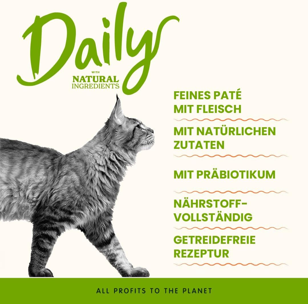 Almo Nature Daily - Nassfutter für Erwachsene Katzen - Pollo - 100 g, Packung mit 32