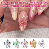 Juego de 50 colgantes de uñas 3D Blume, Bunte Nageldesign Zubehör, Nägel Charms y Nagel Art Charms, perfecto para Nailart, Maniküre Dekoration y DIY Nageldesign