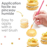Scrapcooking - Juego de 3 colorantes alimentarios metálicos - Colorante alimentario: oro, oro rosa y rubí - Colorante alimentario comestible para hornear, pasteles, galletas, tartas, chocolate - 4019