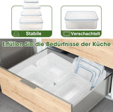 YASHE Tarros de almacenamiento de alimentos con tapa, juego de tarros de plástico de 12 piezas, sin BPA, 100% a prueba de fugas, apilables, cajas transparentes para almacenar alimentos Naty Shop