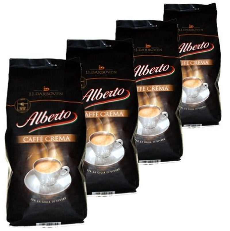 Alberto Crema café en grano, 1kg, paquete de 4 (4 x 1 kg)