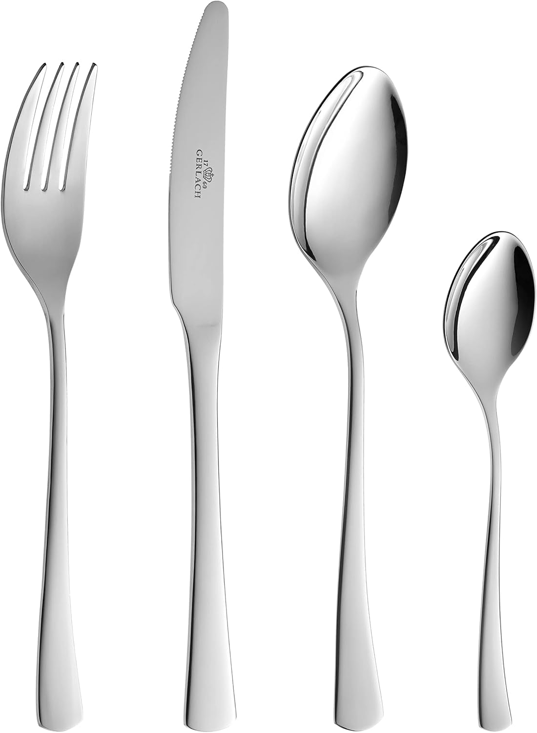Gerlach 1760 Set Tunea, Cubiertos de acero inoxidable, 24 piezas, 6 personas Cocina Naty Shop