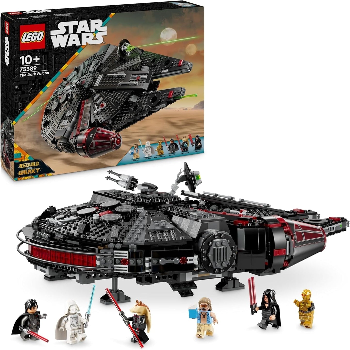 LEGO Star Wars Halcón Milenario Oscuro, Set de Nave Estelar, Juguete de Construcción para Niños, Regalo de Cumpleaños para Niños, Niñas y Fanáticos, Juguete de Aventura 75389 Juegos de Construcción Besuche den LEGO-Store Default title