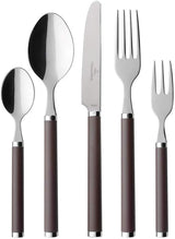 Villeroy And Boch Cubiertos Play Marrón Chocolate, para hasta 6 personas, 30 piezas, acero inoxidable, mango de plástico marrón Cocina Naty Shop