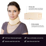 RESTCLOUD Soporte para el cuello de espuma suave, collar universal, soporte para el cuello ajustable para dormir - Alivia el dolor de cuello (blanco, cuello de 6,4 cm de profundidad, M) Almohadas ortopédicas cervicales Naty Shop
