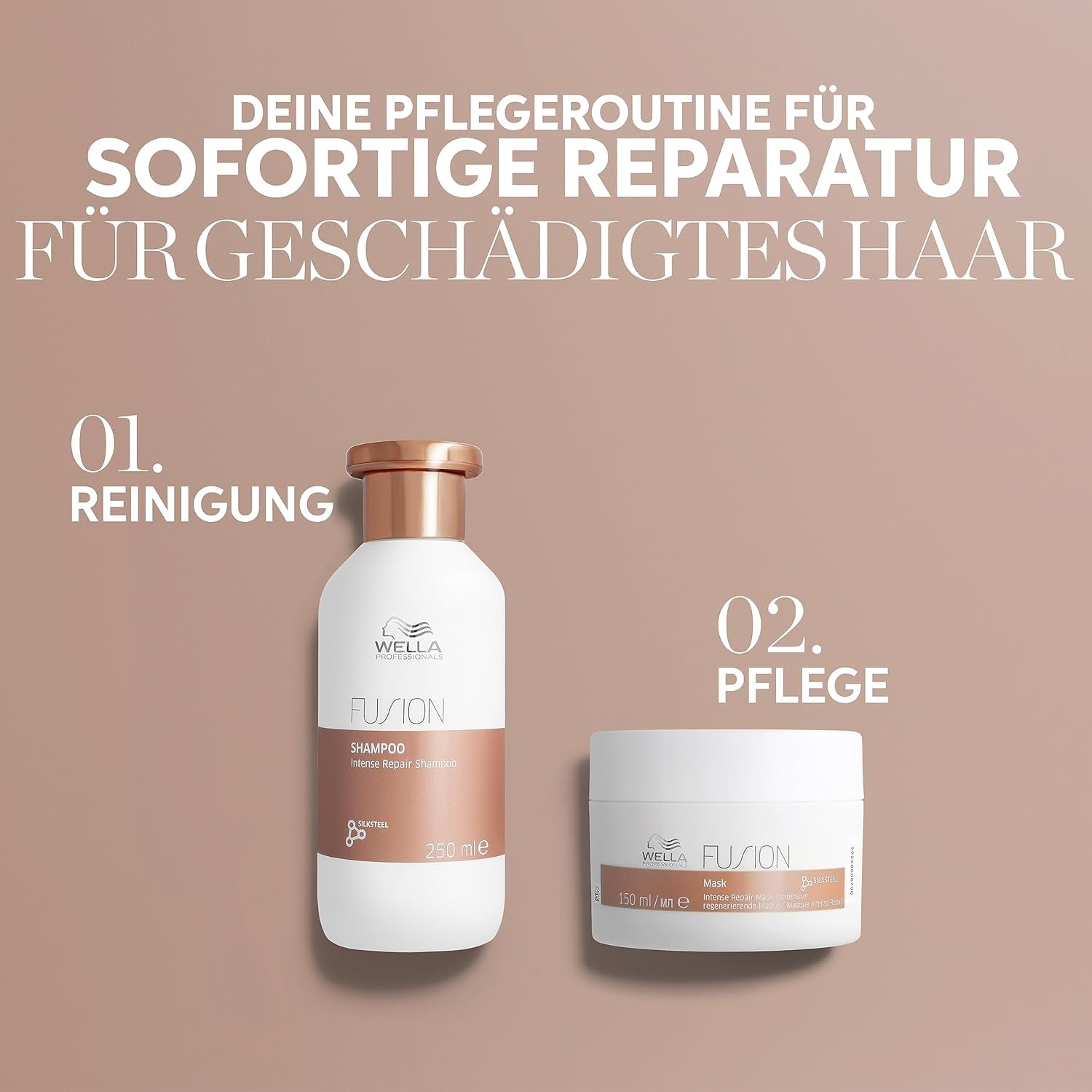Wella Professionals Fusion Intense Repair - Cuidado profesional para cabello dañado Wella Shower and Bath