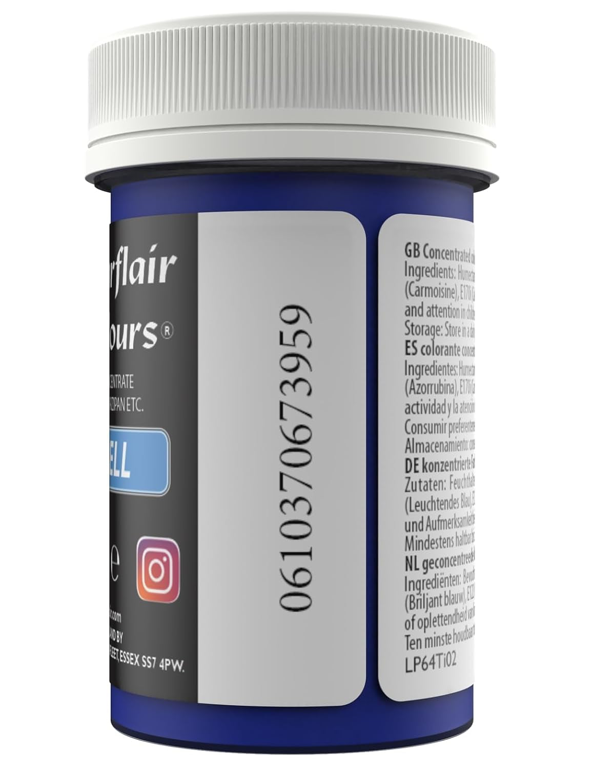 Sugarflair Colorante alimentario pastel para pasta, Azul campana, Colorante alimentario para pasta, fondant y mazapán, Colores concentrados espectrales - 25 g