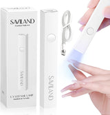 Saviland U V Lampe Für Gelnägel: Mini U V Lampe Für NägelSchützen Sie Die Haut Wiederaufladbar Klein LED Nagellack Trocknergerät Für Nagellack Aufbaugel Nail Tips Nagelkleber Geschenke para mujeres