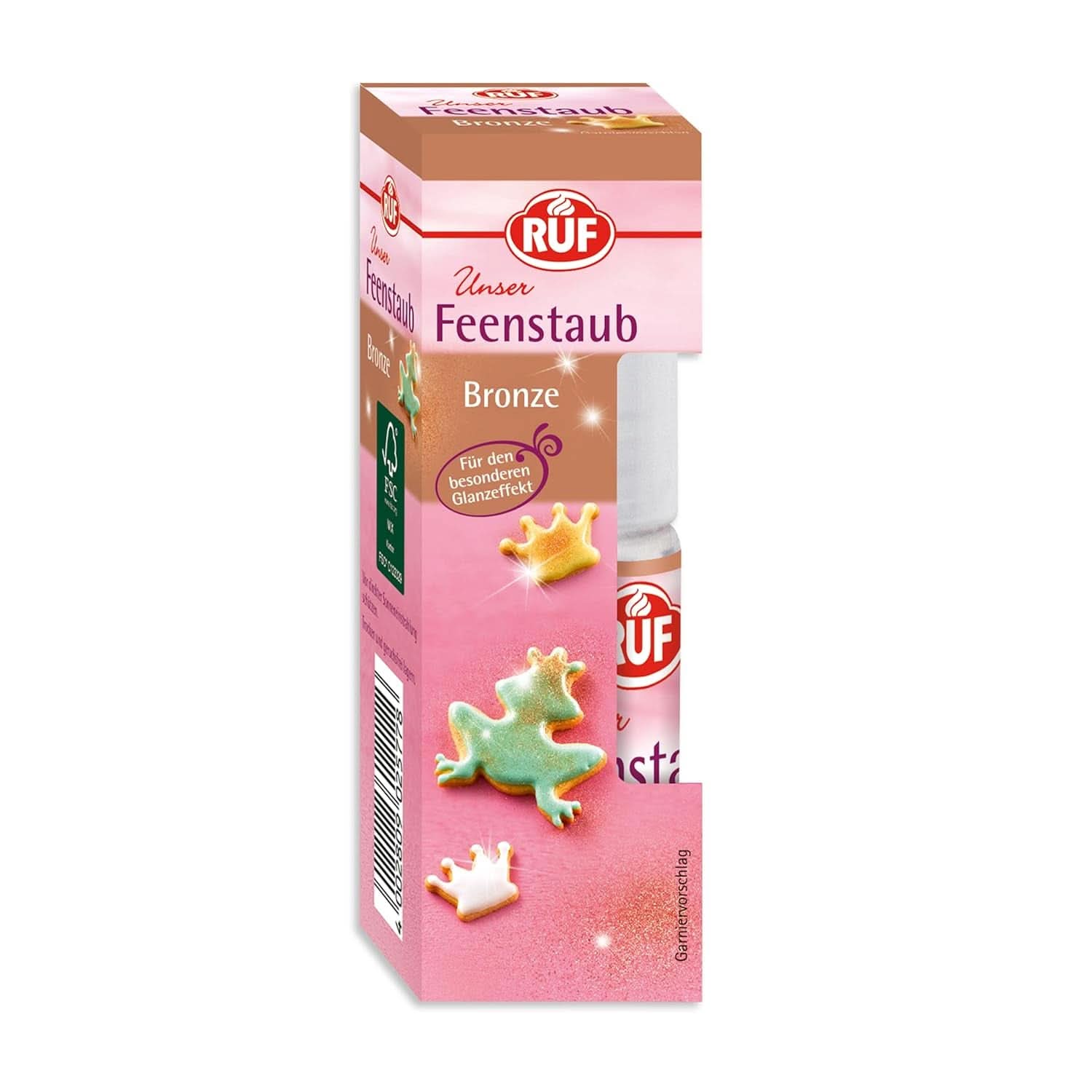 RUF Fairy Dust Polvo de purpurina comestible en botella pulverizadora con bomba, 10 gramos Sprinkles Naty Shop Bronce 10 gramos