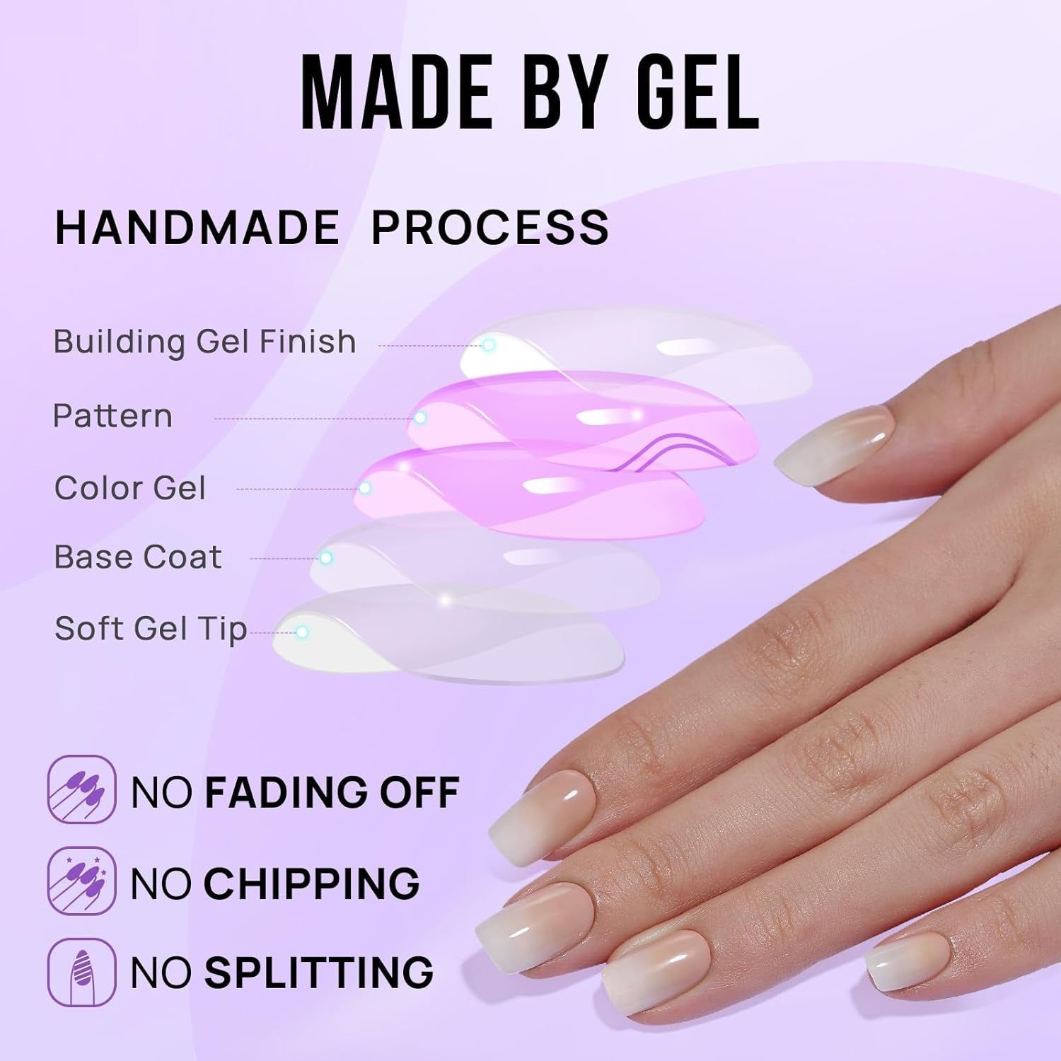 Btartbox Uñas Postizas Cuadradas Cortas Pegamento Baby Boomer En Uñas Postizas Rosa Degradado Blanco Uñas Artificiales Cortas con Pegamento para Uñas 30 Piezas Uñas Postizas Cuadradas