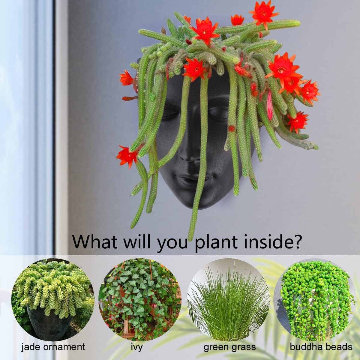 Notakia Macetero facetado de pared para interior y exterior con drenaje para suculentas, cactus y plantas pequeñas, decoración única del hogar, regalo para amigos y familiares
