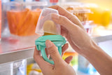 Dispensador de alimentos de silicona para bebés Munchkin | Ideales para llevar: bolsas de silicona para alimentos congelados | Dispensador de alimentos con alimentación automática | Comedero de destete | Sin BPA | A partir de 4 meses+ | Paquete de 2 | azul y verde