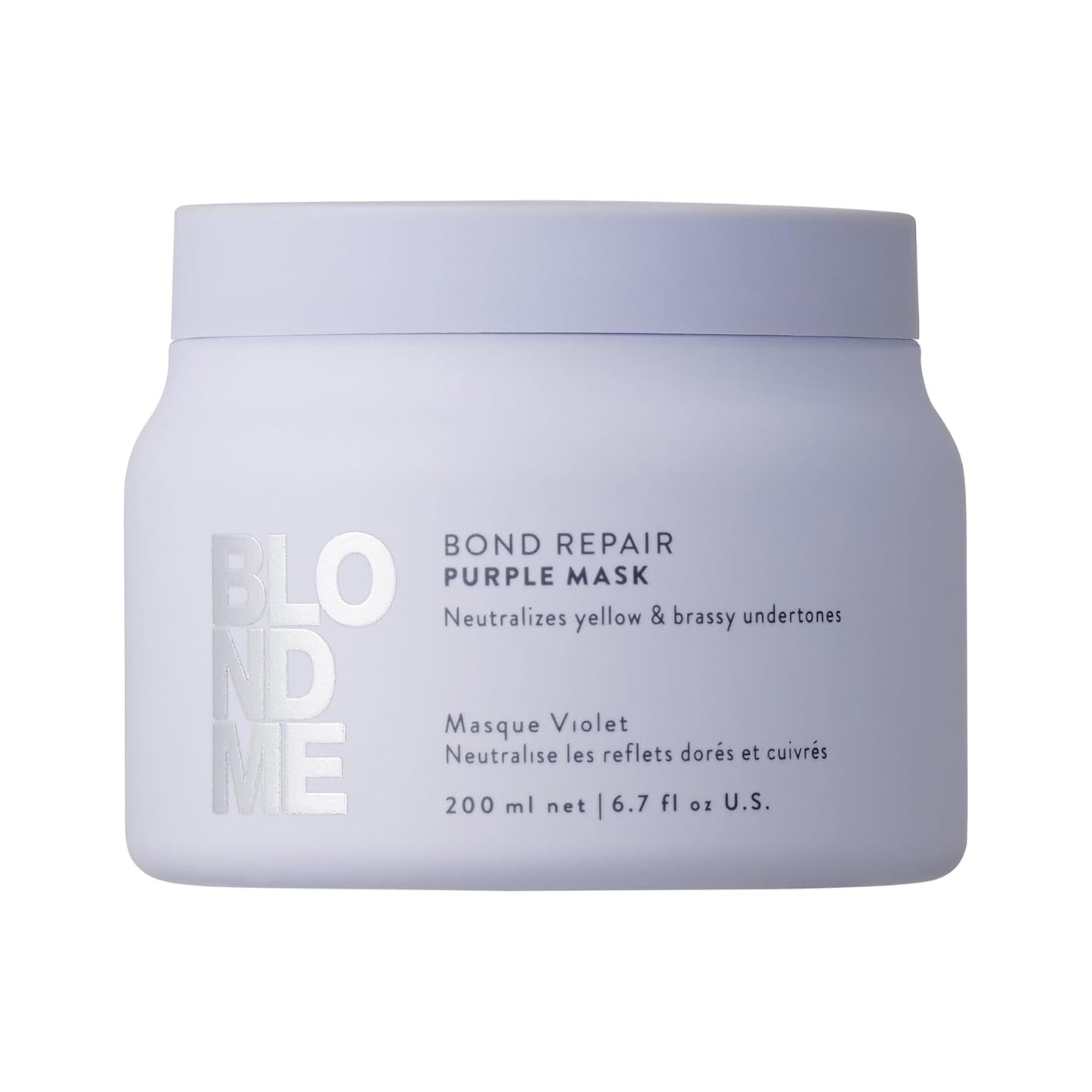 Schwarzkopf Professional BLONDME Bond Repair Purple Mask Mascarilla para cabello frío Neutraliza los tonos amarillos para cabello teñido, decolorado y claro Acondicionamiento y fortalecimiento profundo 200 ml Mascarilla capilar Naty Shop Título predeterminado