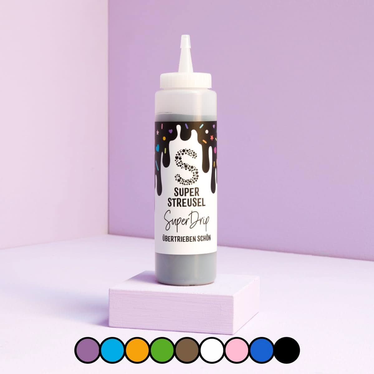 Super Drip Black Cake Glaze Cake Derretido Chocolate 300 gramos Glaseado y Decoración Naty Shop Black