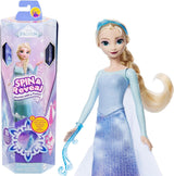 Mattel Disney The Ice Queen Elsa Fashion Doll Set, Spin & Reveal con 11 sorpresas, incluyendo 5 accesorios, 5 pegatinas y una escena de juego, inspirado en la película de Disney, HTG25 Dolls Naty Shop Elsa Fashion Doll Set