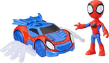 SPIDEY y SUS AMAZING FRIENDS Figura de Moto Spidey de Marvel, Juguete para niños y niñas de 3 años en adelante Figuras de acción Naty Shop Spidey web speedster