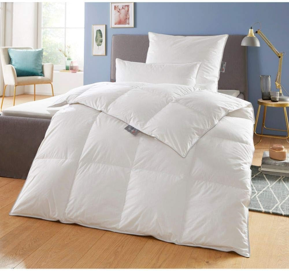 Edredón de plumas Badenia Trendline Comfort, cálido edredón de invierno con 90% plumón y 10% plumas de clase I, 135 x 200 cm, plumón probado y certificado Oeko-Tex, producido según el estándar de calidad alemán Edredones y edredones Naty Shop