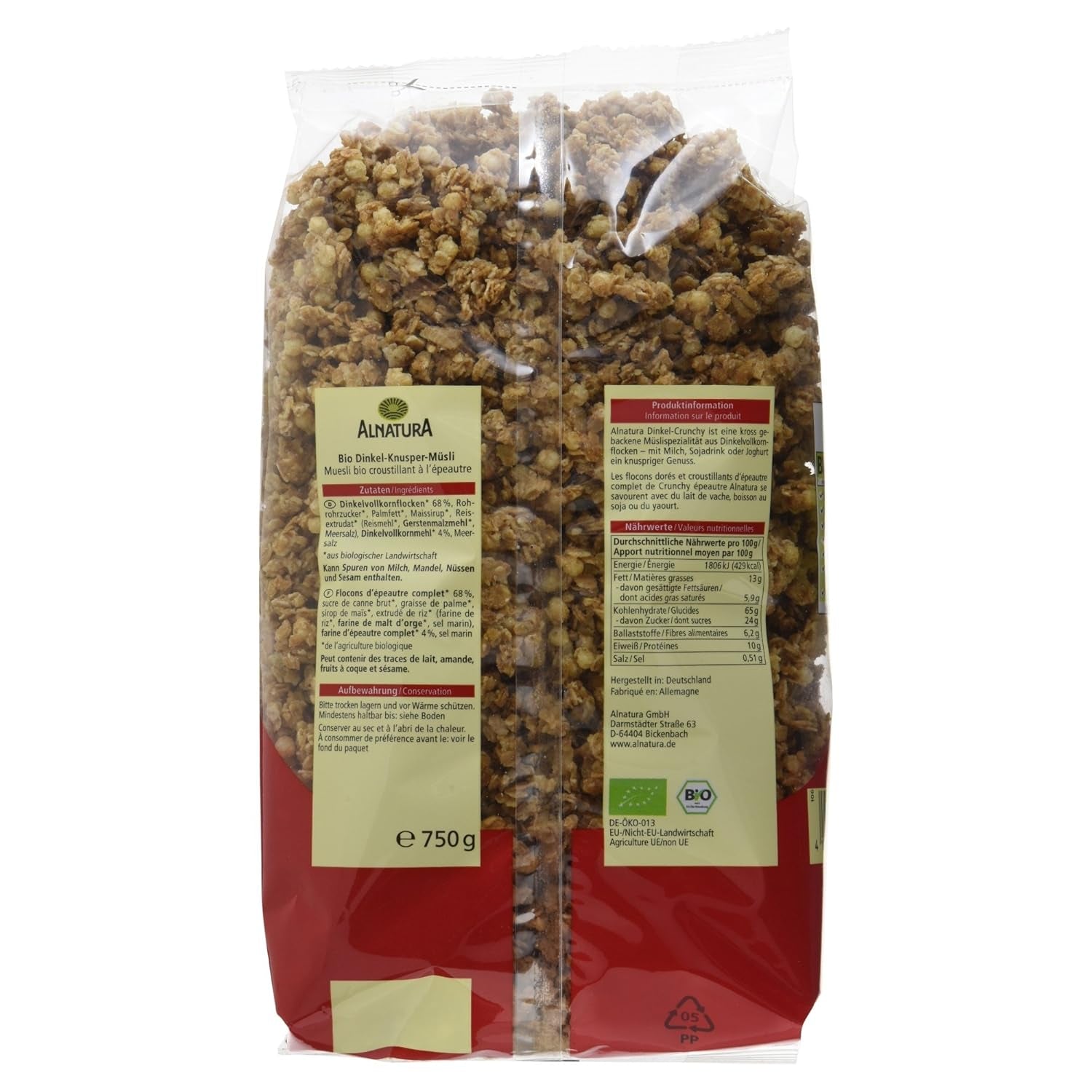 Paquete de 3 cebada crujiente orgánica (3 x 750 g)