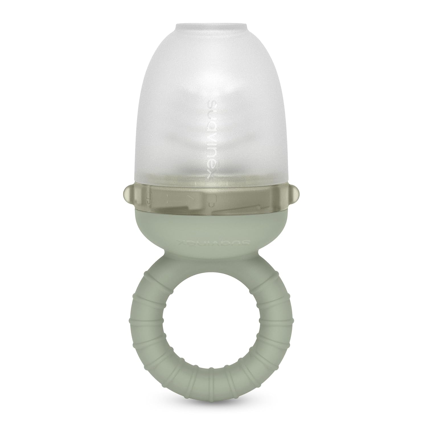 Suavinex Protector Masticador Bebé Silicona Grado Alimenticio con Tapa Fácil de Limpiar Apto para Lavavajillas y Congelador Alivia las Encías 6 Meses Verde