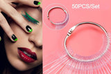 40 varillas para cápsulas de esmalte de uñas artificiales, práctico abanico, decoración de uñas (40, transparente)