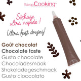 Scrapcooking - Bolígrafo de chocolate marrón - Azúcar de chocolate para escribir 25 g - Bolígrafo de azúcar decorativo comestible - Escritura y dibujo - Etiquetar fondant, glaseado, pasteles - 6801