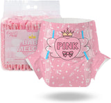 CutiePlusU Pañales para adultos, paquete de 10, pañales desechables para mujeres y hombres, máxima absorbencia durante la noche - I Love Summer (tamaño mediano 71-96 cm)