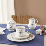 Villeroy & Boch Vieux Luxembourg Taza de leche, 300 ml, Porcelana Premium, Blanco/Azul, 1023410760, Multicolor