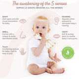 La Jirafa Sophie - Caja Regalo Bebé + Mordedor - Caucho 100% Natural - Set de Actividades para Bebé - Juguete de Aprendizaje Temprano