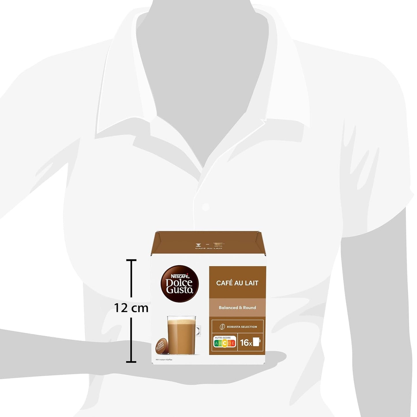 NESCAFÉ DOLCE GUSTO Café au Lait Kaffeekapseln Paquete de 6 (6 x 16 Kapseln)