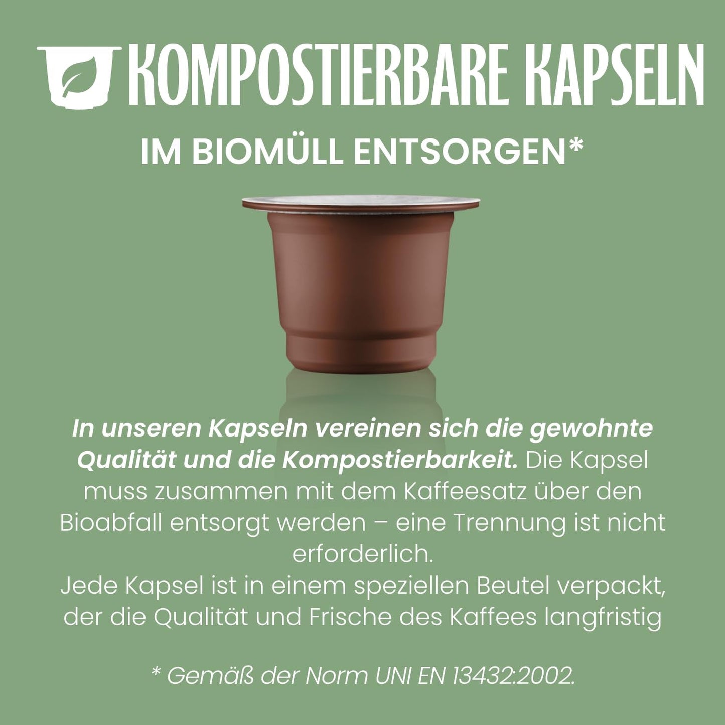 Caffè Vergnano 1882 - Èspresso Kompostierbare Kaffeekapseln , Compatible con Nespresso, Intenso (Intenso) - Packung Enthält 100 Kapseln