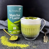 Matcha para café con leche Mezcla de té verde con azúcar de caña, 400 g, vegano, para 20 porciones