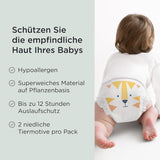 Pañales Kit & Kin Premium, tamaño 4 (9-14 kg), 128 unidades, a base de plantas e hipoalergénicos, protección confiable contra fugas, veganos y libres de crueldad
