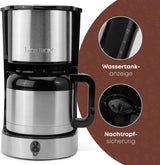 Cafetera Clatronic® con jarra termo para 8-10 tazas de café (aprox. 1,2 l) | Cafetera de filtro de acero inoxidable | Jarra Termo de Doble Pared | Sin pérdida de temperatura | Cafetera 800 W | KA 3805