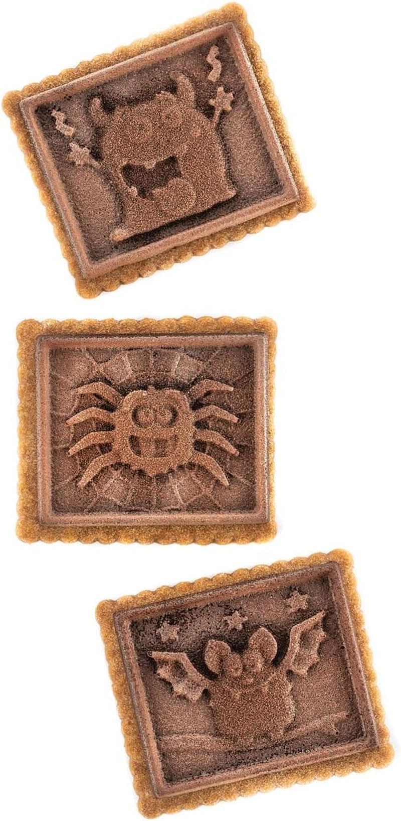 Silikomart 22.172.77.0165 CKC, 12 Monstruos de Chocolate sobre Galletas Cocina Naty Shop
