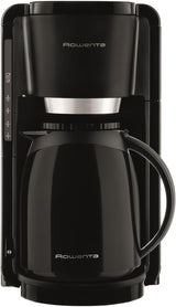 Rowenta Adagio Cafetera Espresso con Filtro, Jarra Térmica de Acero Inoxidable, Mantiene el Café Caliente hasta 4 Horas, Capacidad para 10-15 Tazas, Capacidad de 1,25 L, Cesta de Filtro Extraíble, Apagado Automático, Negra, CT3818