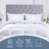 Utopia Bedding FBA_B01JPECQF8 Edredón de matrimonio, blanco, poliéster, twin Edredones y edredones Naty Shop