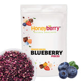 Arándanos liofilizados trozos 100g - Arándanos liofilizados - Frutas liofilizadas - Frutas liofilizadas - Perfecto para repostería, decoración de tartas, muesli y postres Productos deshidratados Naty Shop 100G
