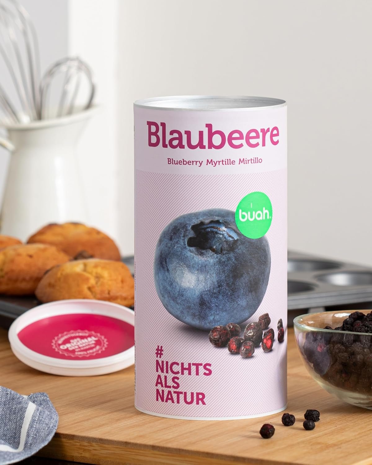 Arándanos liofilizados ecológicos BUAH® | Arándanos ecológicos liofilizados sin azúcares añadidos | 100% fruta liofilizada (vegana, sin gluten, sin lactosa) | Snack ideal (140g) Naty Shop productos deshidratados