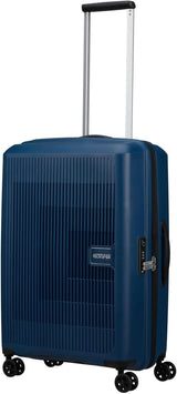 American Tourister Aerostep - Spinner L, Maleta Expandible, 77 cm, 101,5/109 L, Naranja (Naranja Brillante) Equipaje y Equipo de Viaje Naty Shop Azul (Azul Marino) M (67 Cm - 66,5/72,5 L)