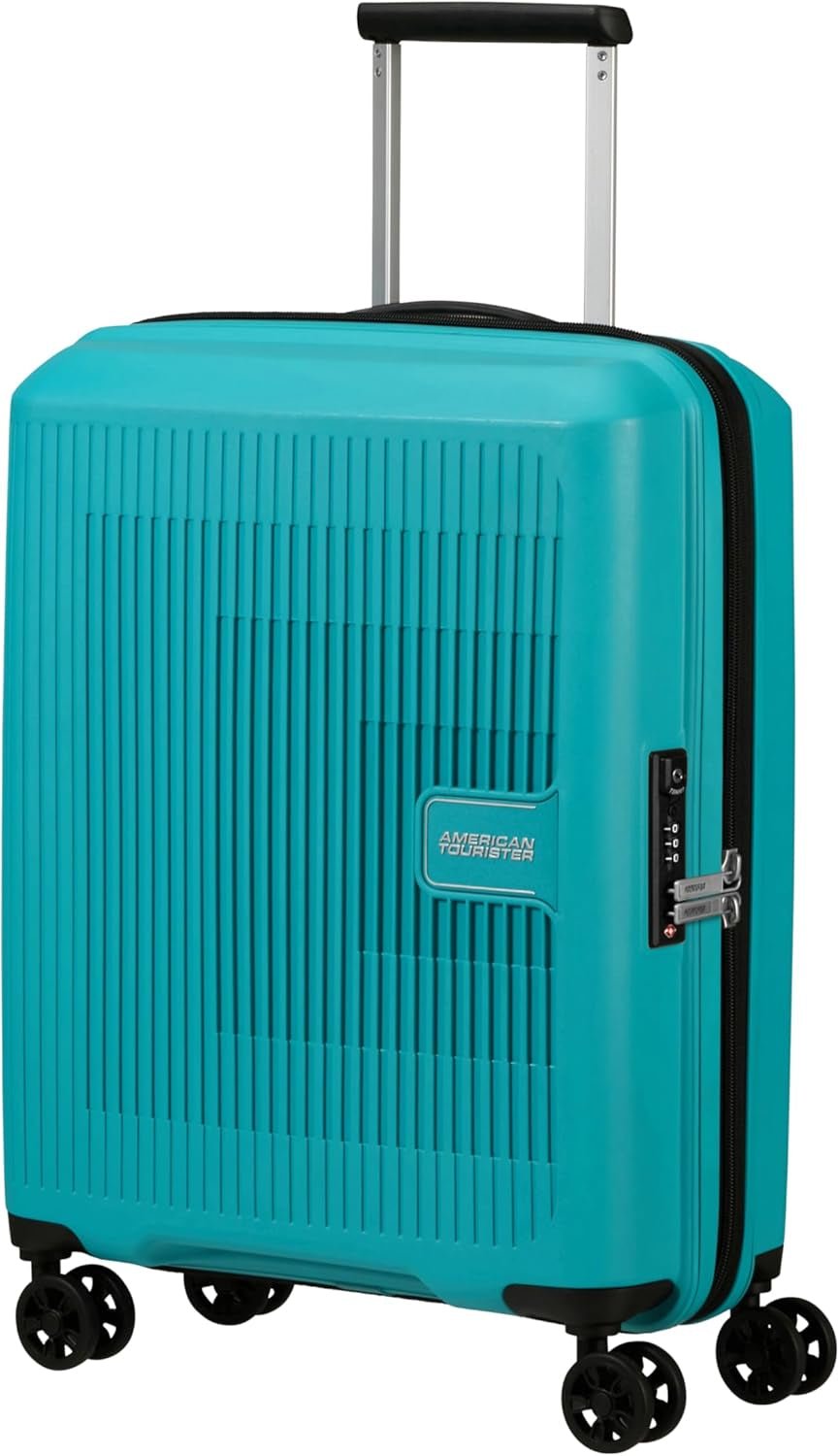 American Tourister Aerostep - Spinner L, Maleta Expandible, 77 cm, 101,5/109 L, Naranja (Naranja Brillante) Equipaje y Equipo de Viaje Naty Shop Turquesa (Tono Turquesa) S (55 Cm - 36/40 L)