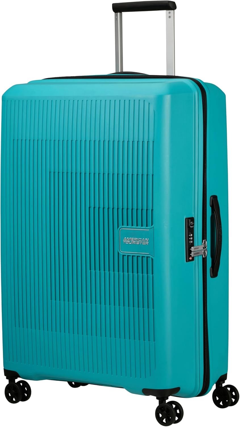 American Tourister Aerostep - Spinner L, Maleta extensible, 77 cm, 101,5/109 L, Naranja (Bright Orange) Equipaje y equipo de viaje Naty Shop Turquesa (Tono Turquesa) L (77 cm - 101,5/109 L)