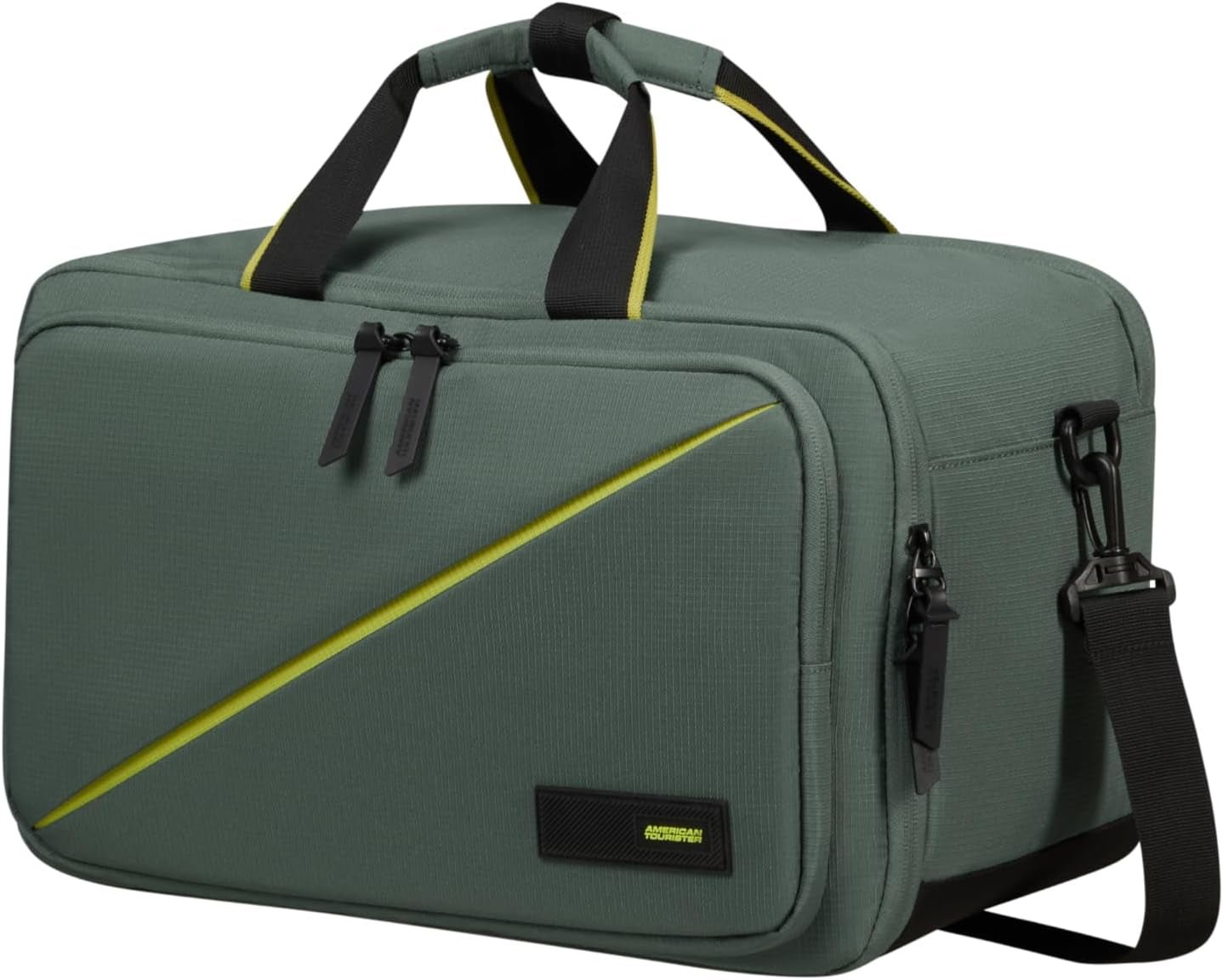 American Tourister Take2Cabin - Ryanair Bolsa de viaje de 3 vías 40cm 25L Negro (Black) Naty Shop Equipaje y equipo de viaje Verde (Dark Forest) 14"