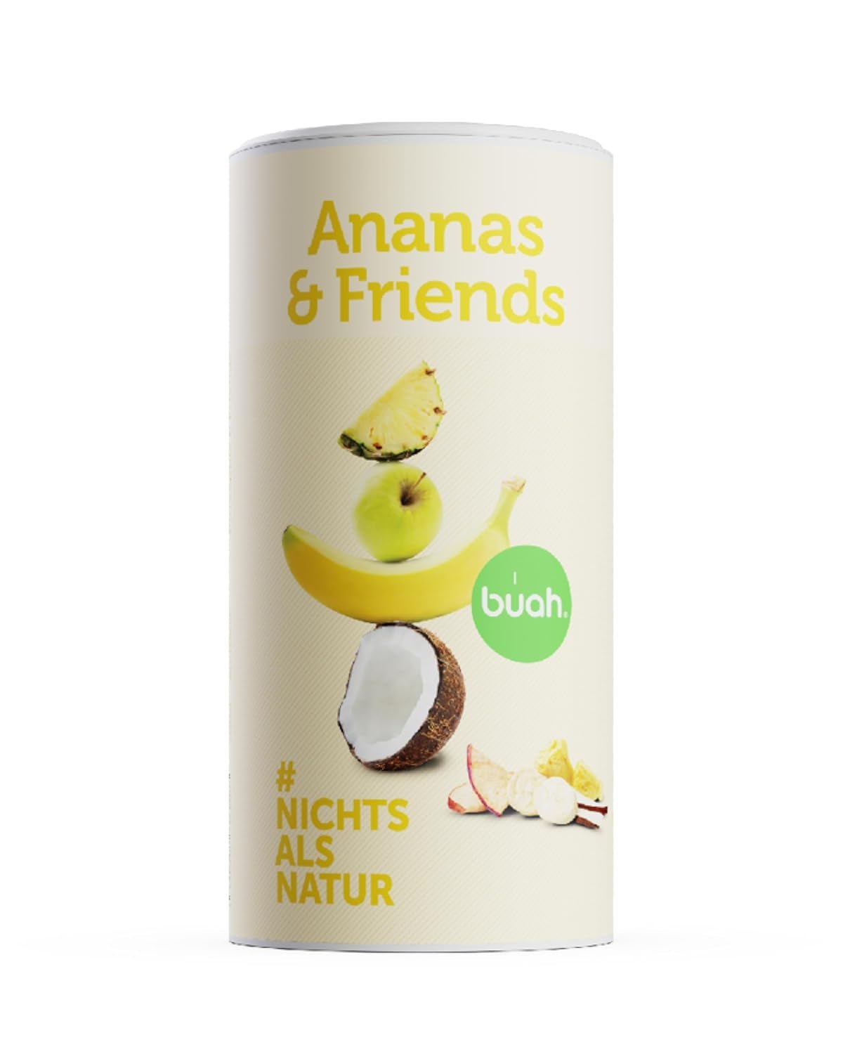 Mezcla de frutas liofilizadas BUAH® | Piñas, plátanos, manzanas y cocos liofilizados sin azúcar añadido | 100% fruta | Vegano, Sin Gluten, Sin Lactosa (192g) Naty Shop Productos Deshidratados Título predeterminado